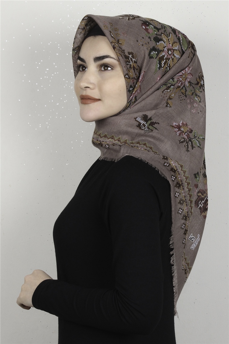 Pamuklu Trend Eşarp 9947-17 Vizon