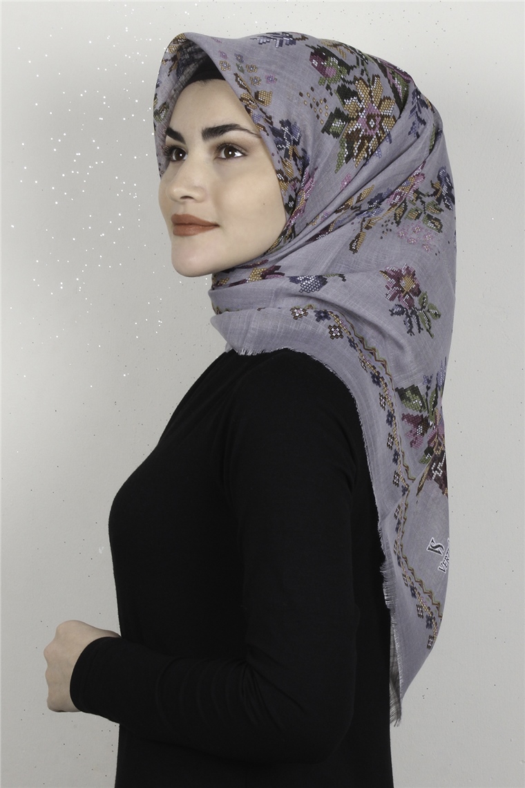 Pamuklu Trend Eşarp 9947-21 Gri