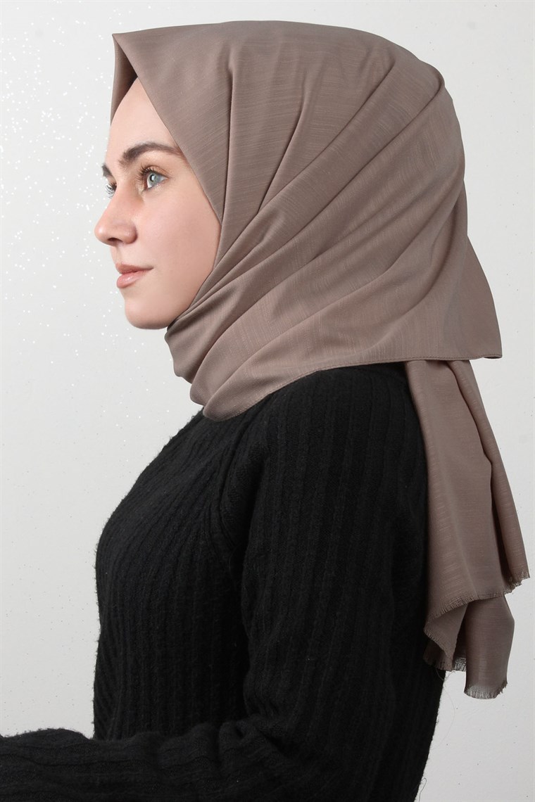 Pamuklu Twist Şal 1110-17 Vizon