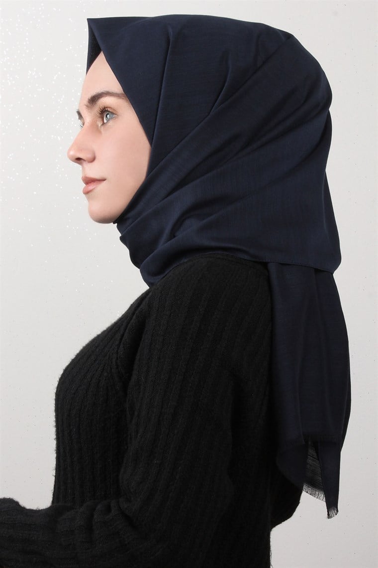 Pamuklu Twist Şal 1110-18 Lacivert