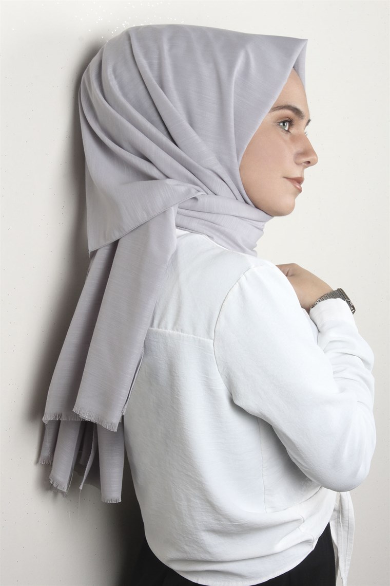 Pamuklu Twist Şal 1110-6 Gri