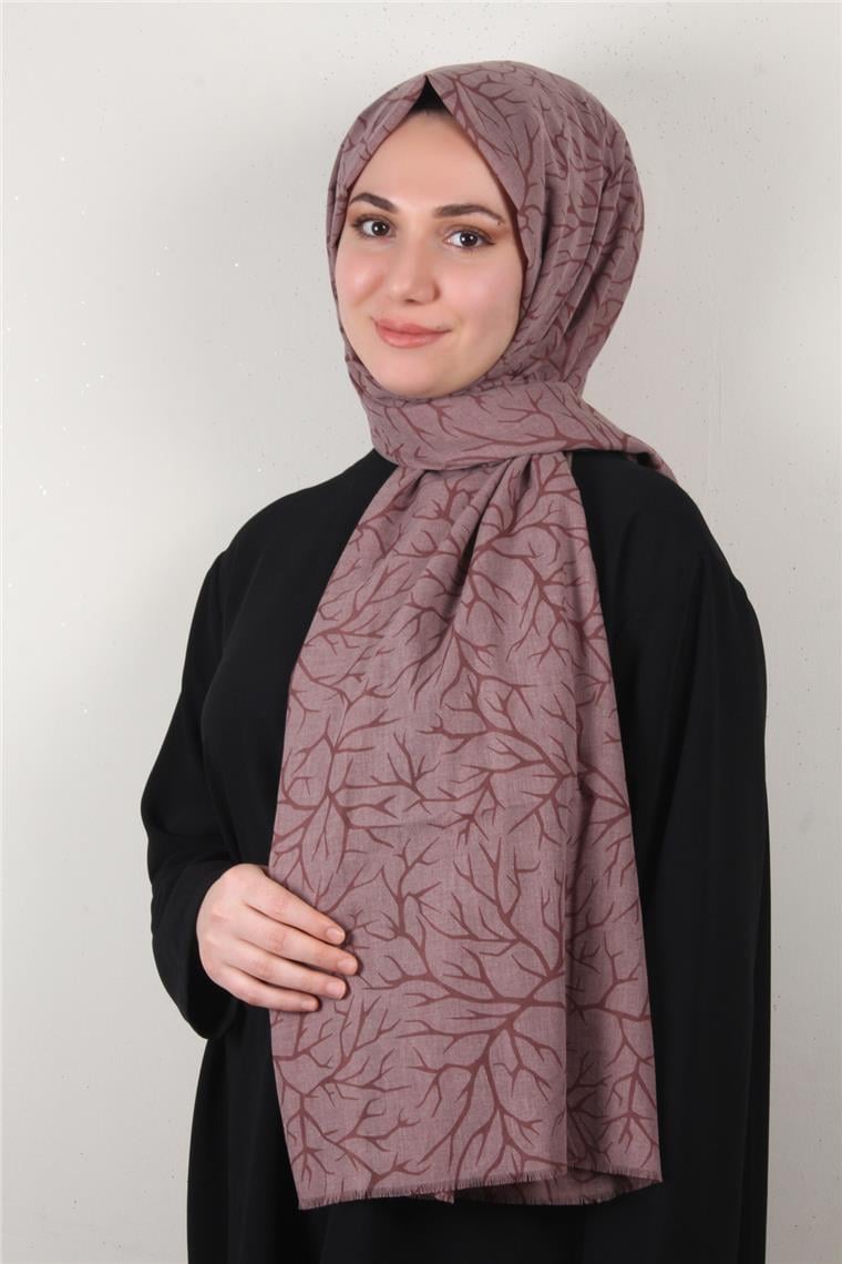 Pamuklu Twist Şal 1264-4 Şeftali