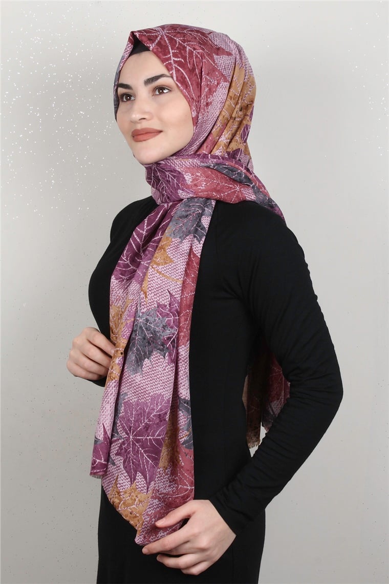 Pamuklu Twist Şal 1265-4 Pembe