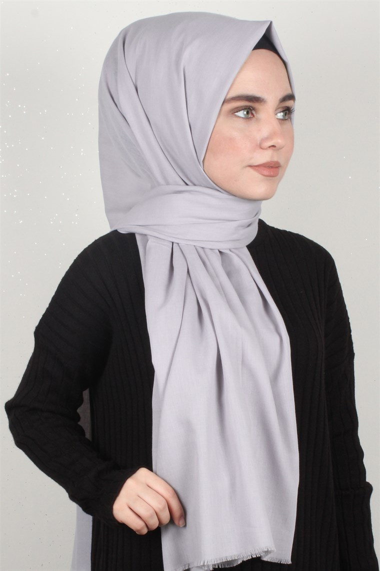 Pamuklu Twist Şal 1269-10 Gri