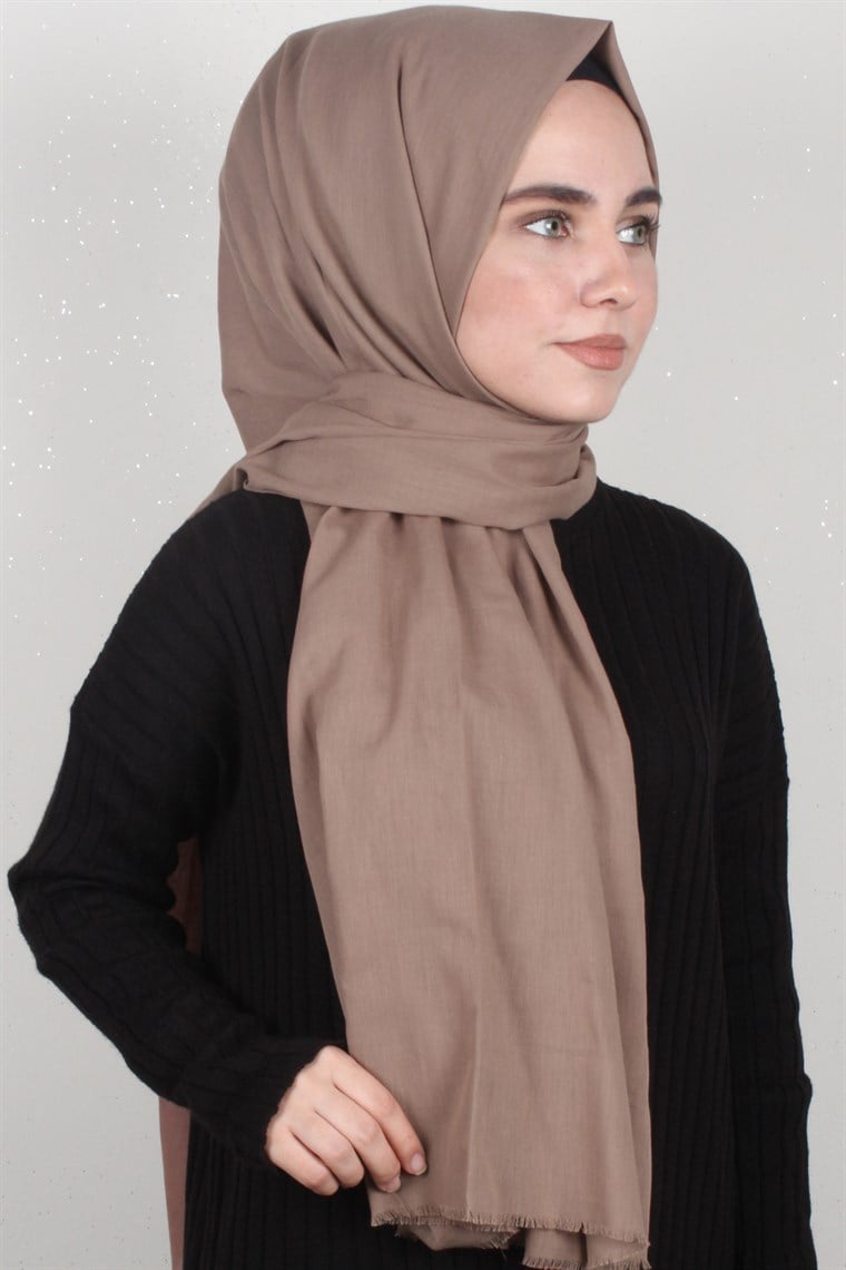 Pamuklu Twist Şal 1269-15 Sütlü kahve