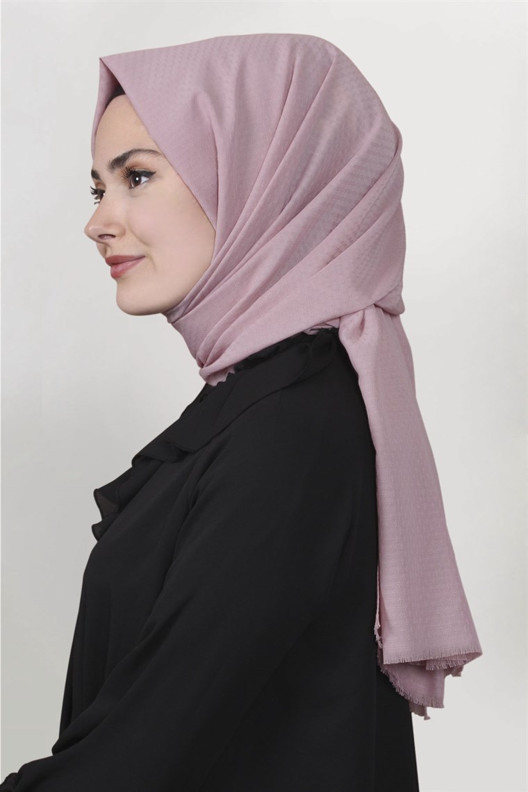 Pamuklu Twist Şal 1276-1 Pudra