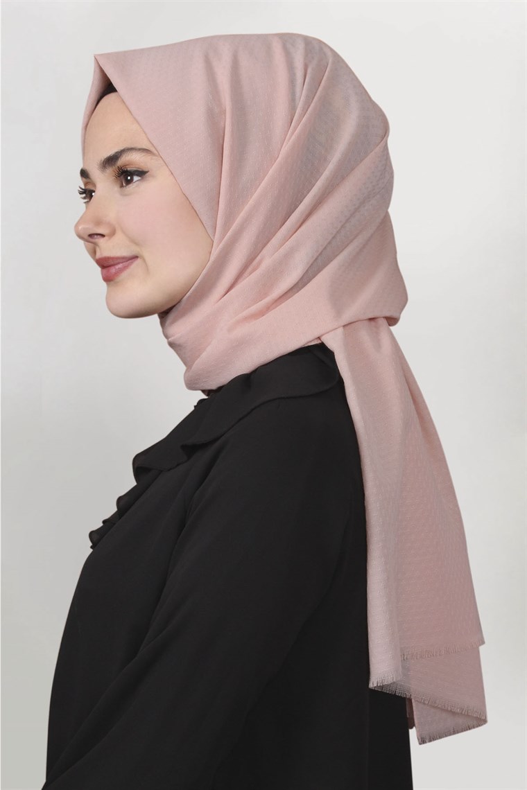 Pamuklu Twist Şal 1276-2 Pudra