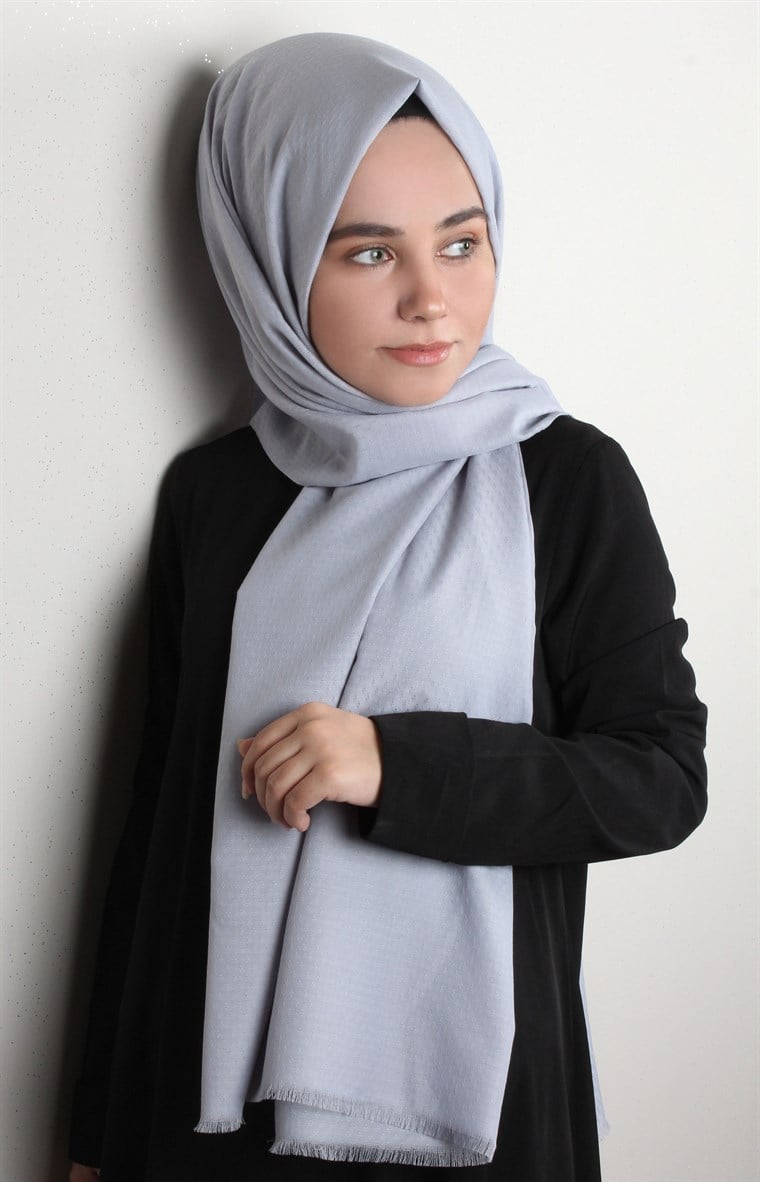 Pamuklu Twist Şal 1276-22 Buz Mavisi