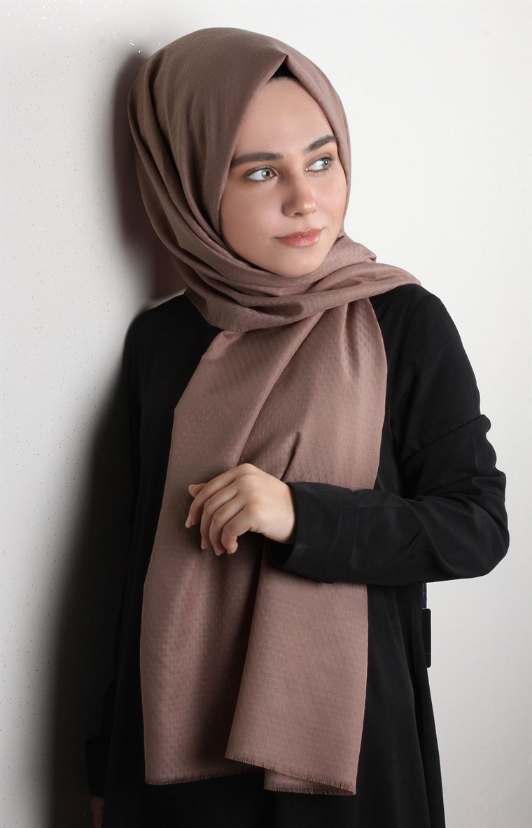 Pamuklu Twist Şal 1276-23 Sütlü Kahve