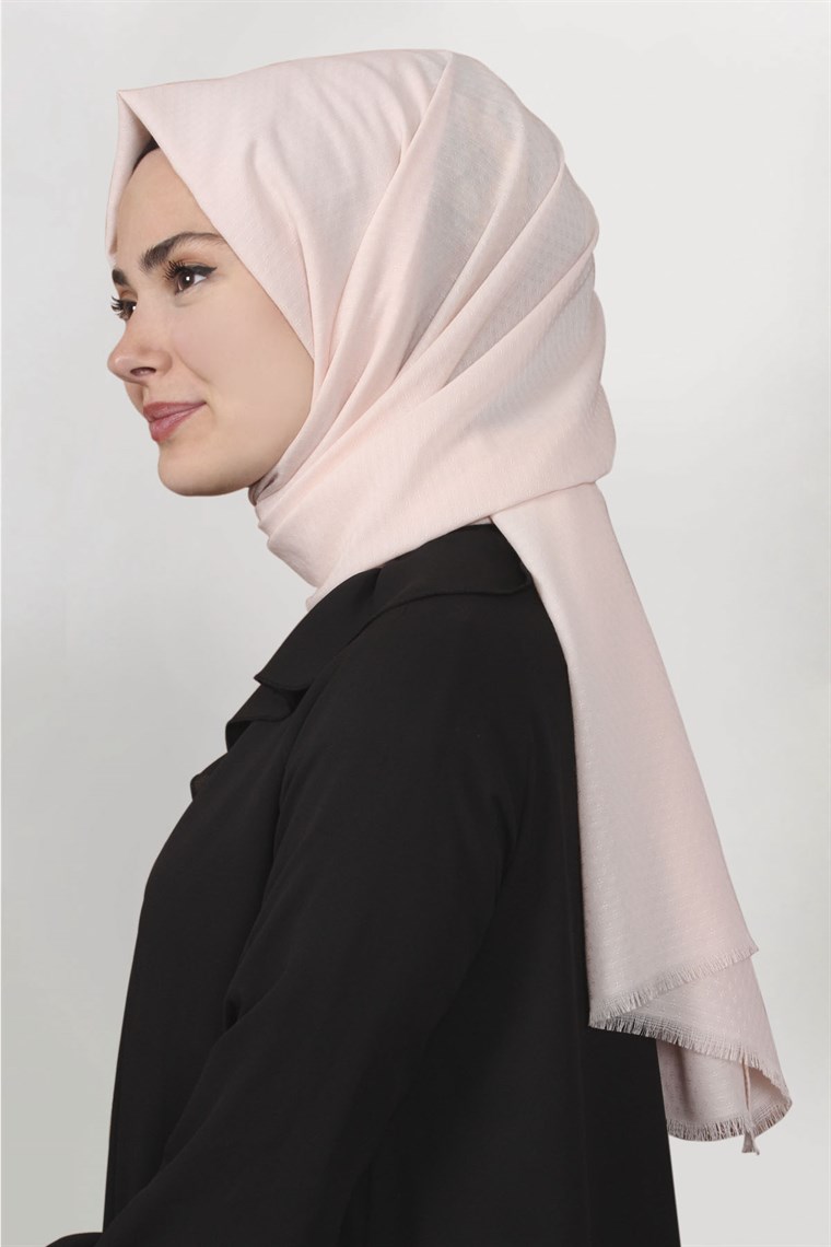 Pamuklu Twist Şal 1276-6 Somon