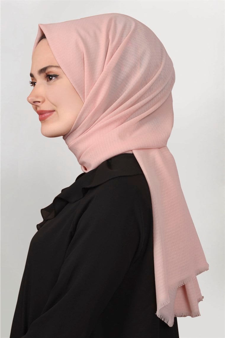 Pamuklu Twist Şal 1277-13 Pudra