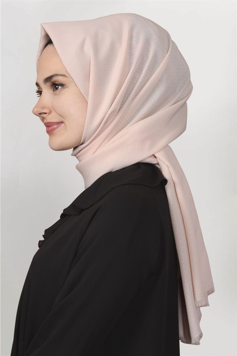 Pamuklu Twist Şal 1277-14 Somon
