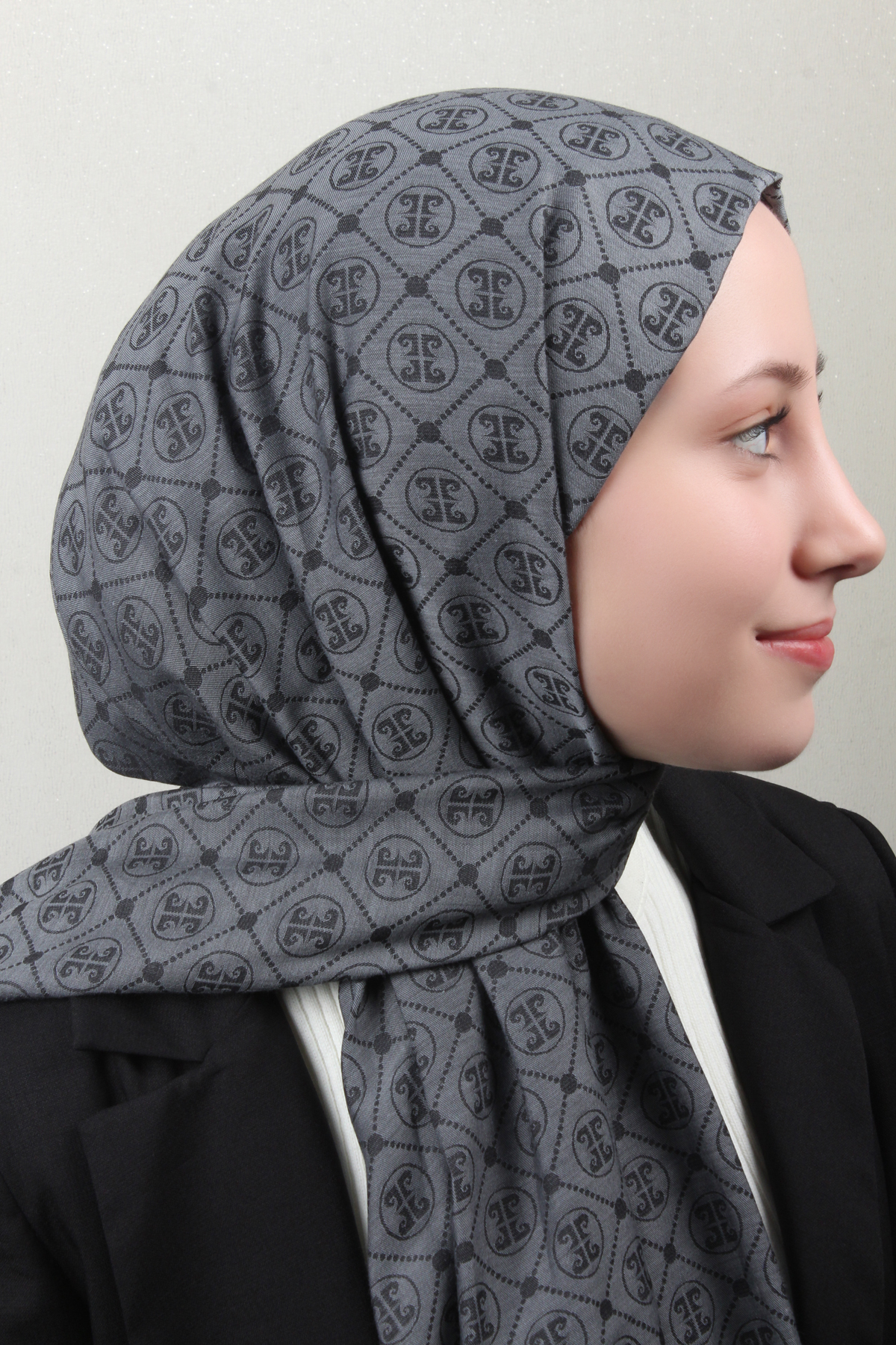 Pierre Cardin Pamuklu Şal 4106-10 Füme