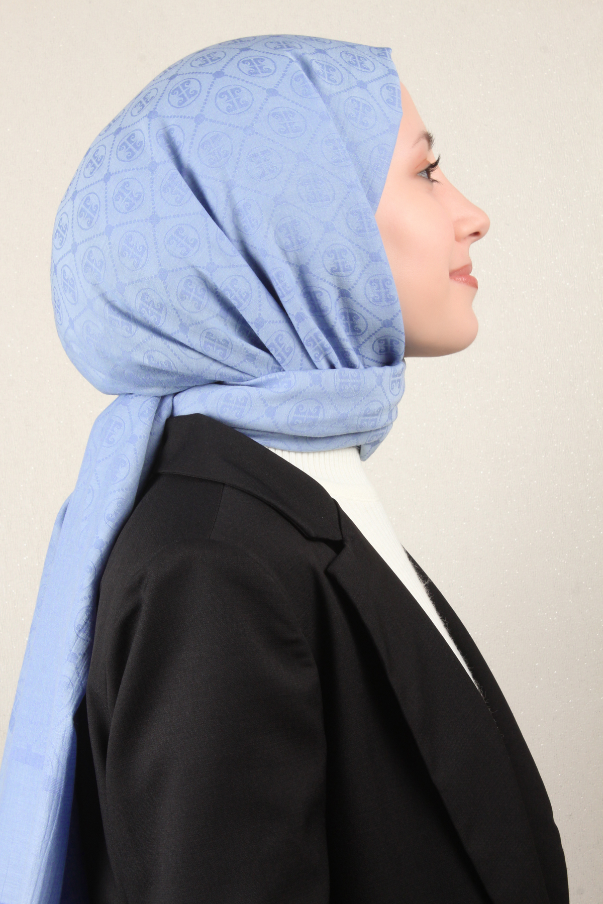 Pierre Cardin Pamuklu Şal 4106-23 Bebe Mavisi