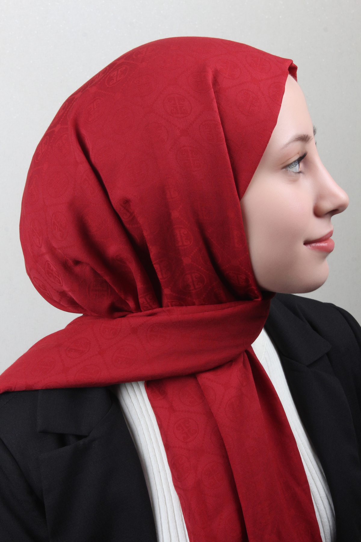Pierre Cardin Pamuklu Şal 4106-4 Kırımızı