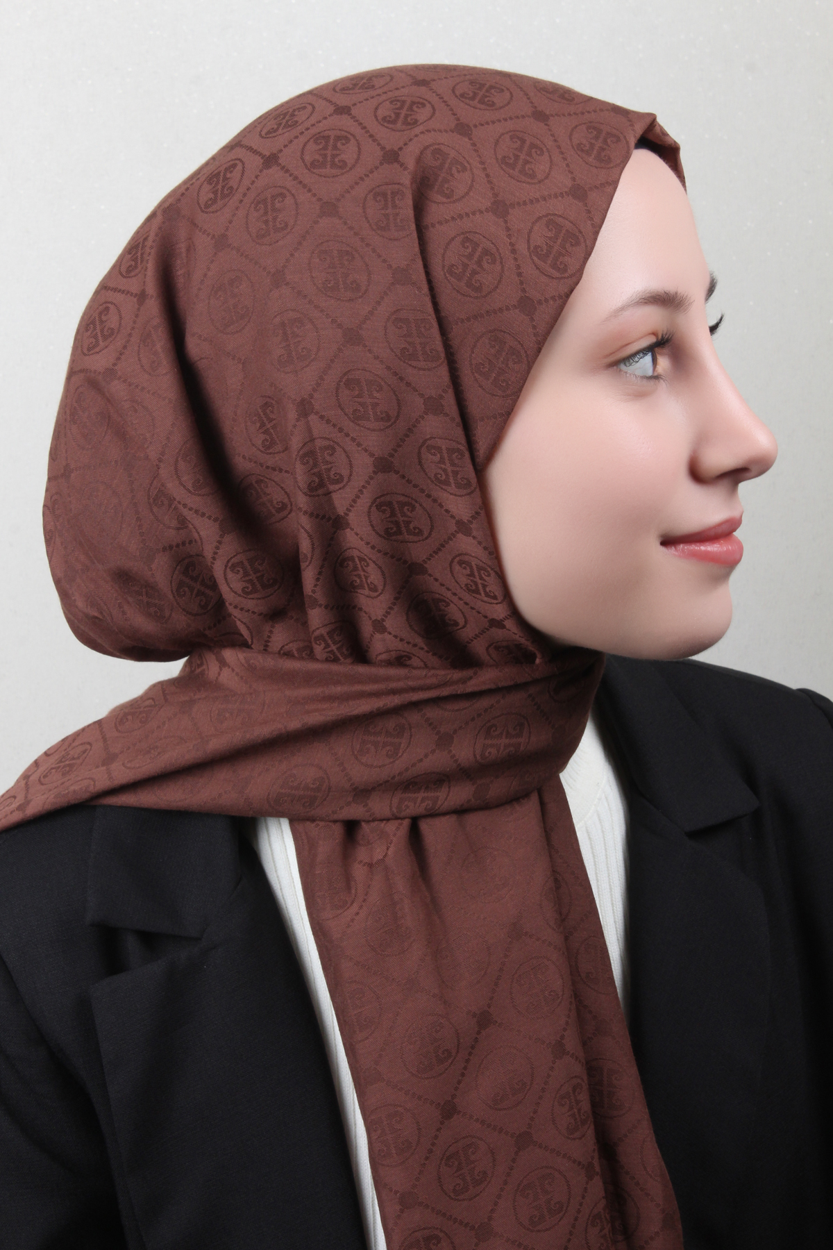 Pierre Cardin Pamuklu Şal 4106-5 Kahverengi