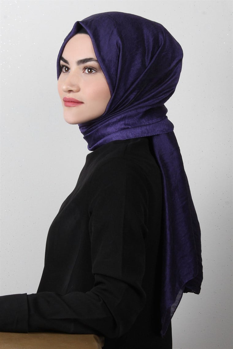 Piramit Desenli Cazz Şal 1459-11 Mor