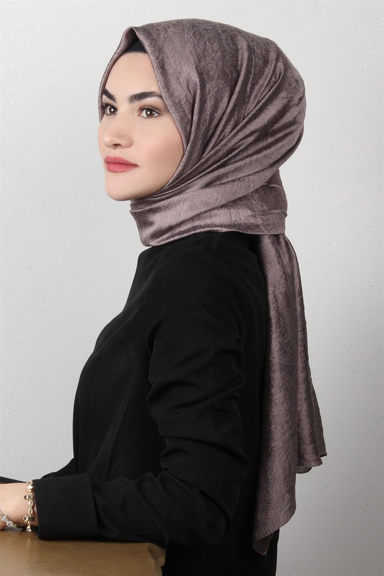 Piramit Desenli Cazz Şal 1459-8 Duman