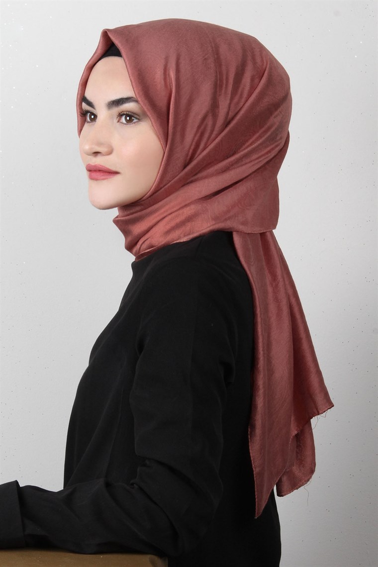 Piramit Desenli Cazz Şal 1459-9 Şeftali