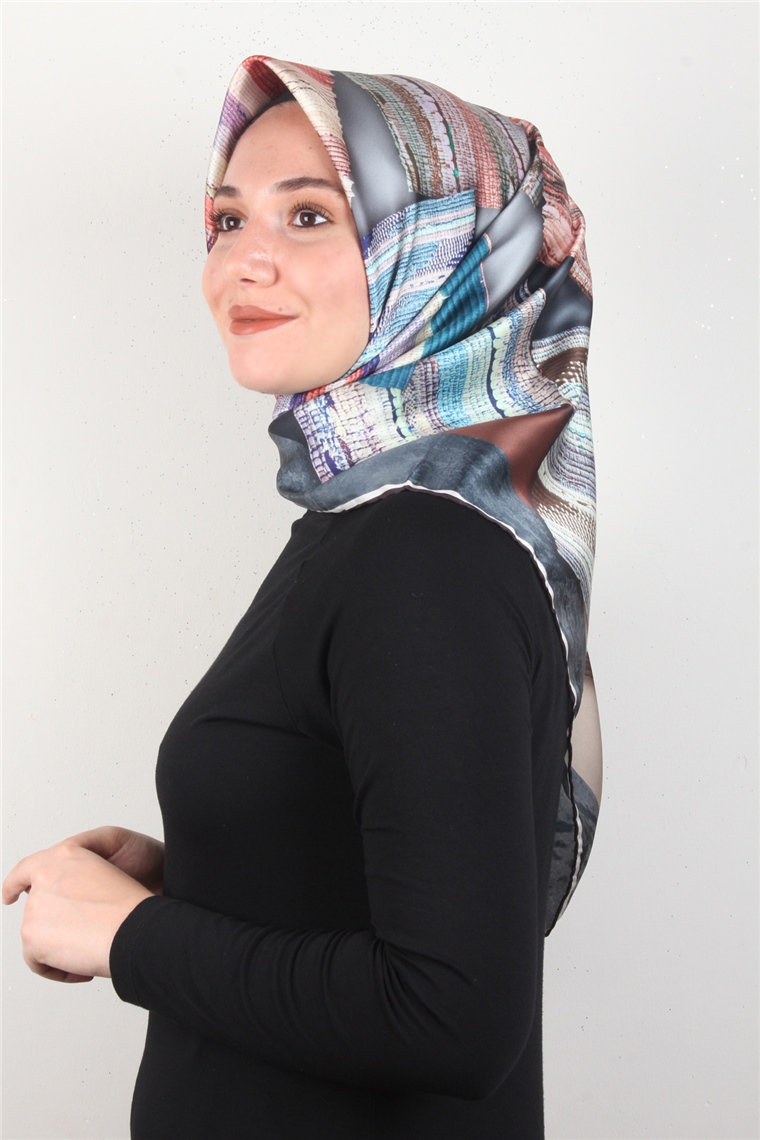 Piramit Dijital Eşarp 1346-6