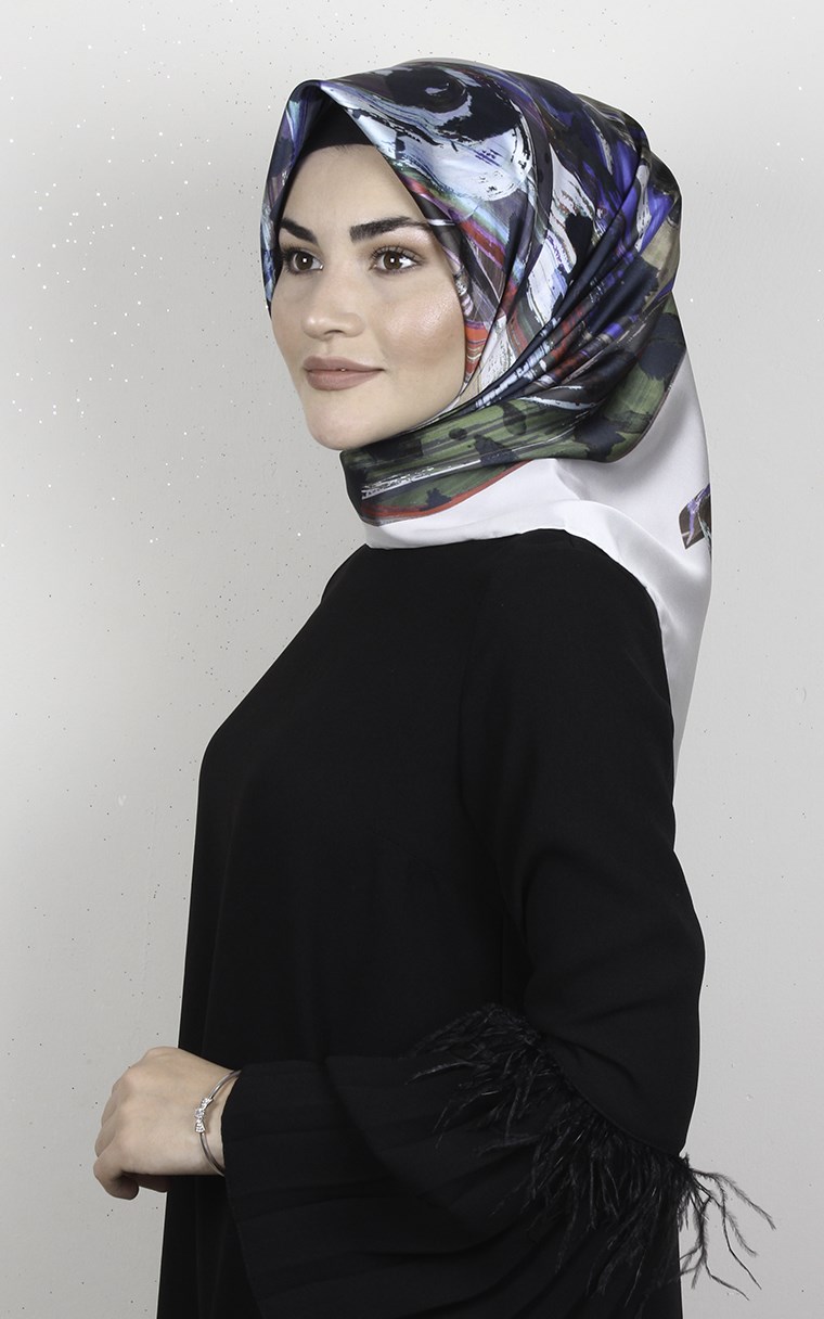 Piramit Dijital Eşarp 1349-8