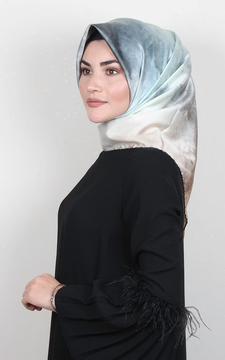 Piramit Dijital Eşarp 1351-9