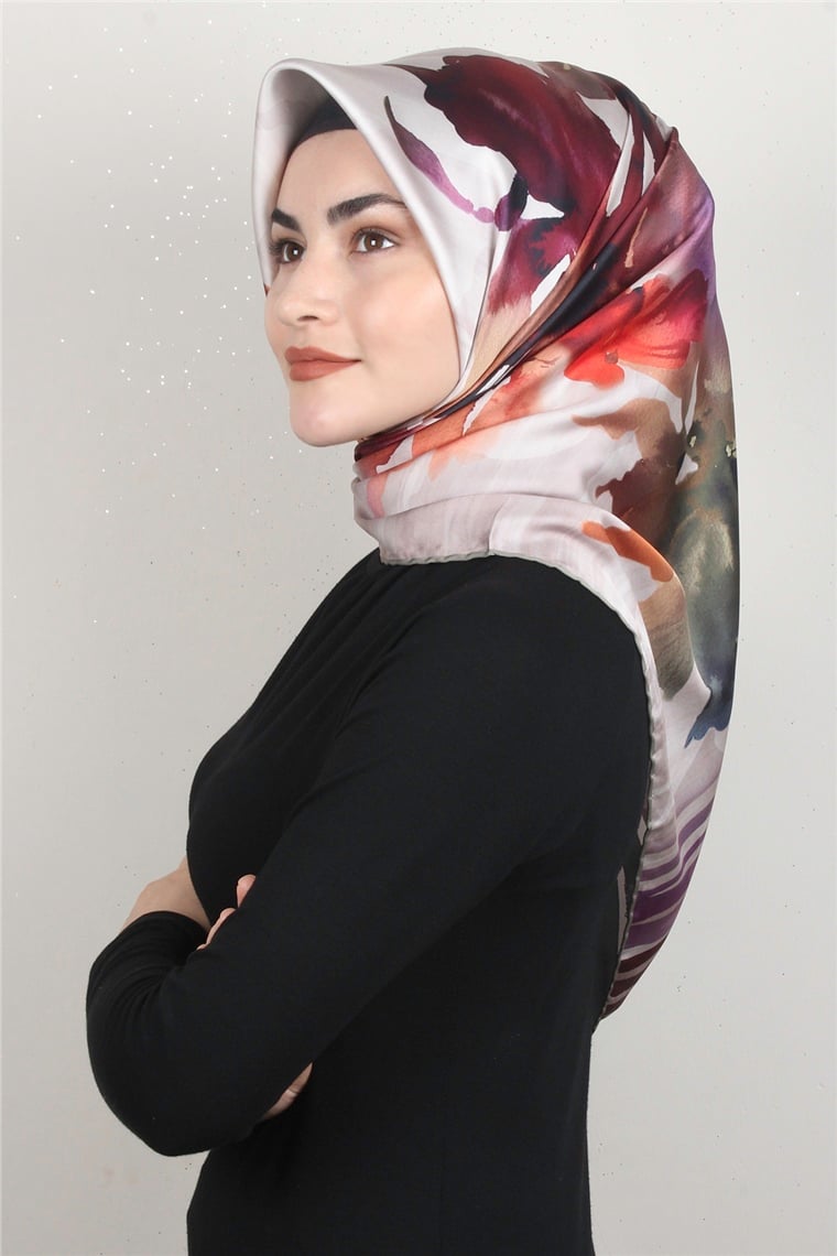 Piramit Dijital Eşarp 1353-9 Çağla Yeşili