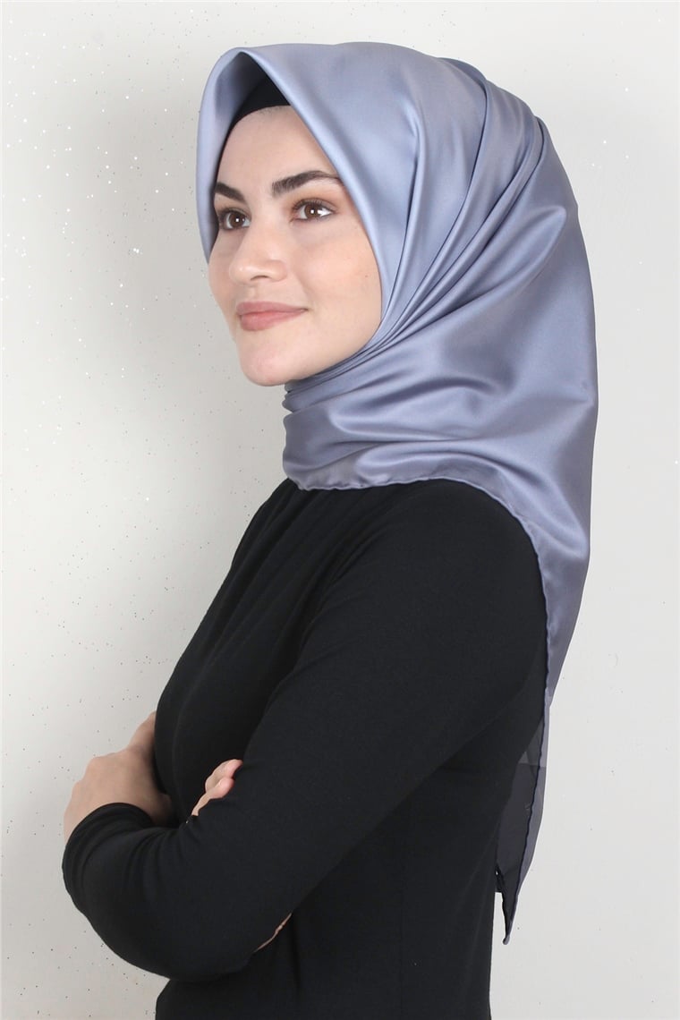 Piramit Dijital Eşarp 1355-12 Buz Mavisi