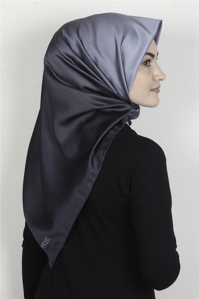 Piramit Dijital Eşarp 1355-3 Buz Mavisi-Siyah