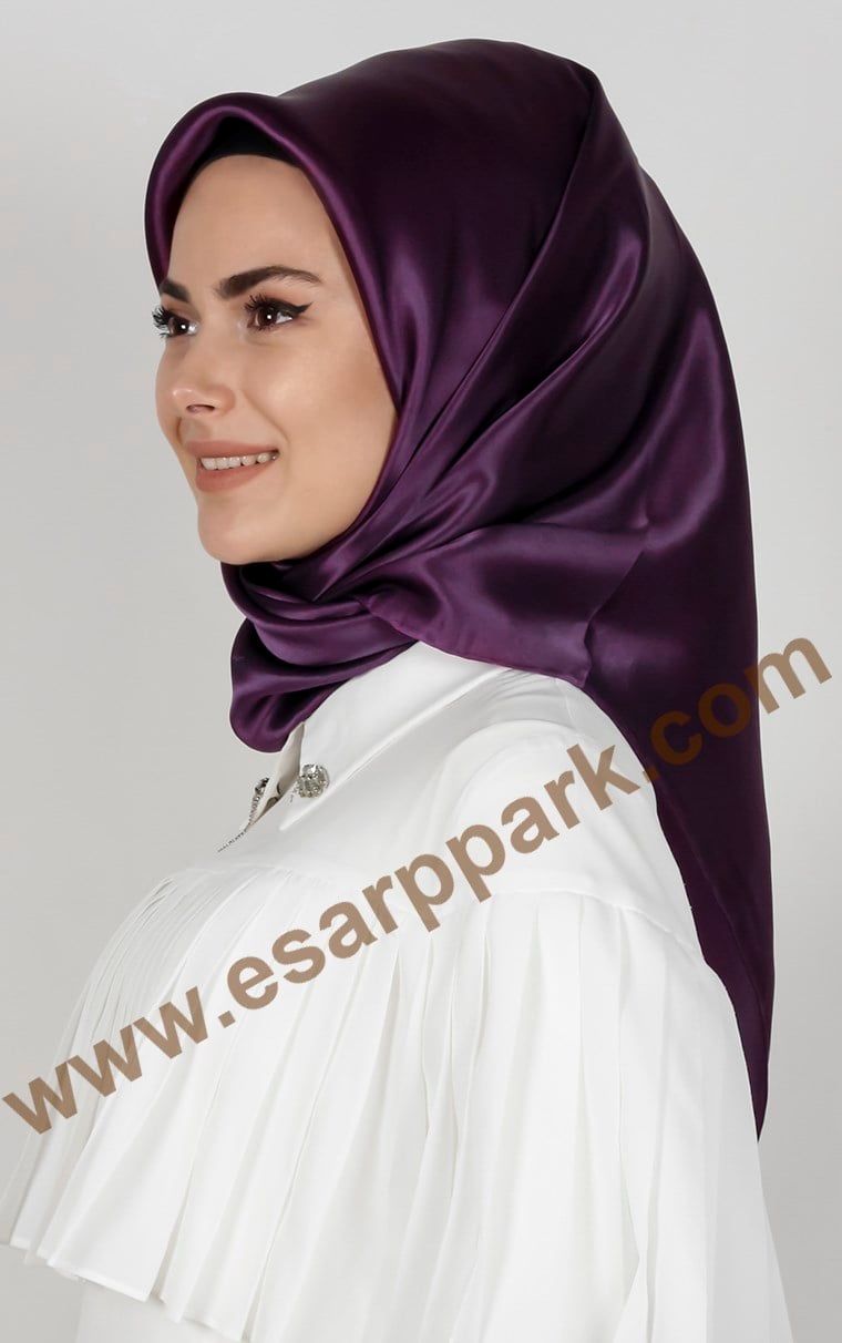 Piramit Düz İpek Eşarp 1860-25