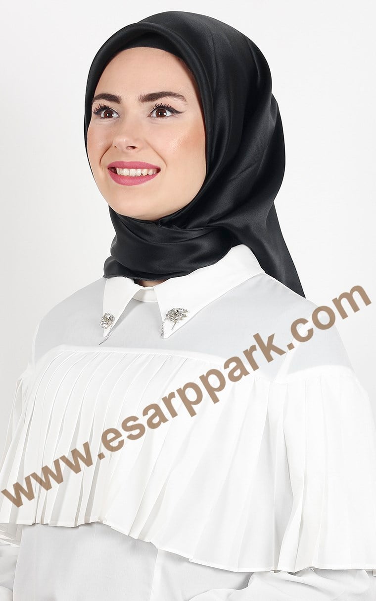 Piramit Düz İpek Eşarp 1860-9