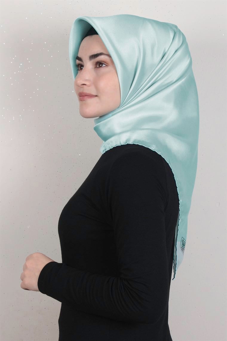 Piramit Düz Renk Eşarp 1340-25 Su Mavisi