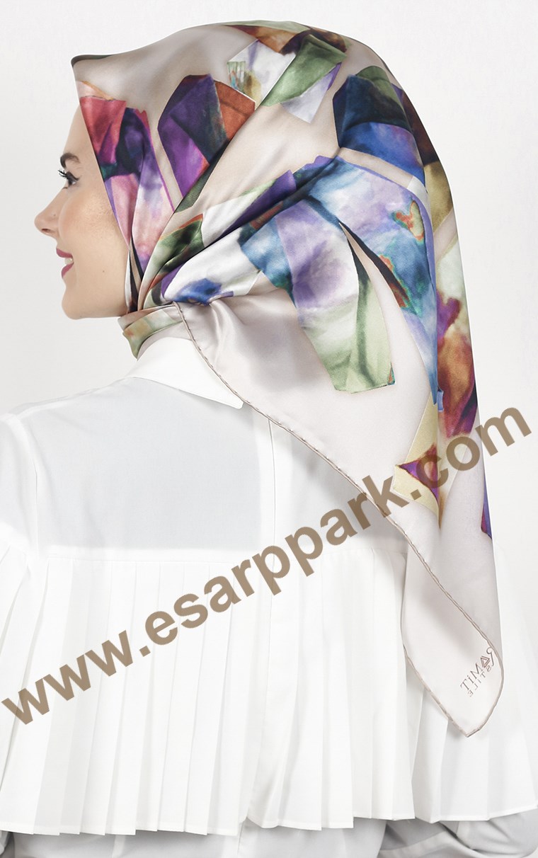 Piramit İpek Eşarp 1857-3