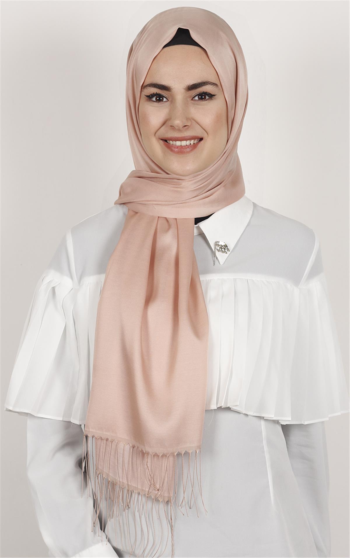 Piramit İpeksi Şal 2806-20 Pudra