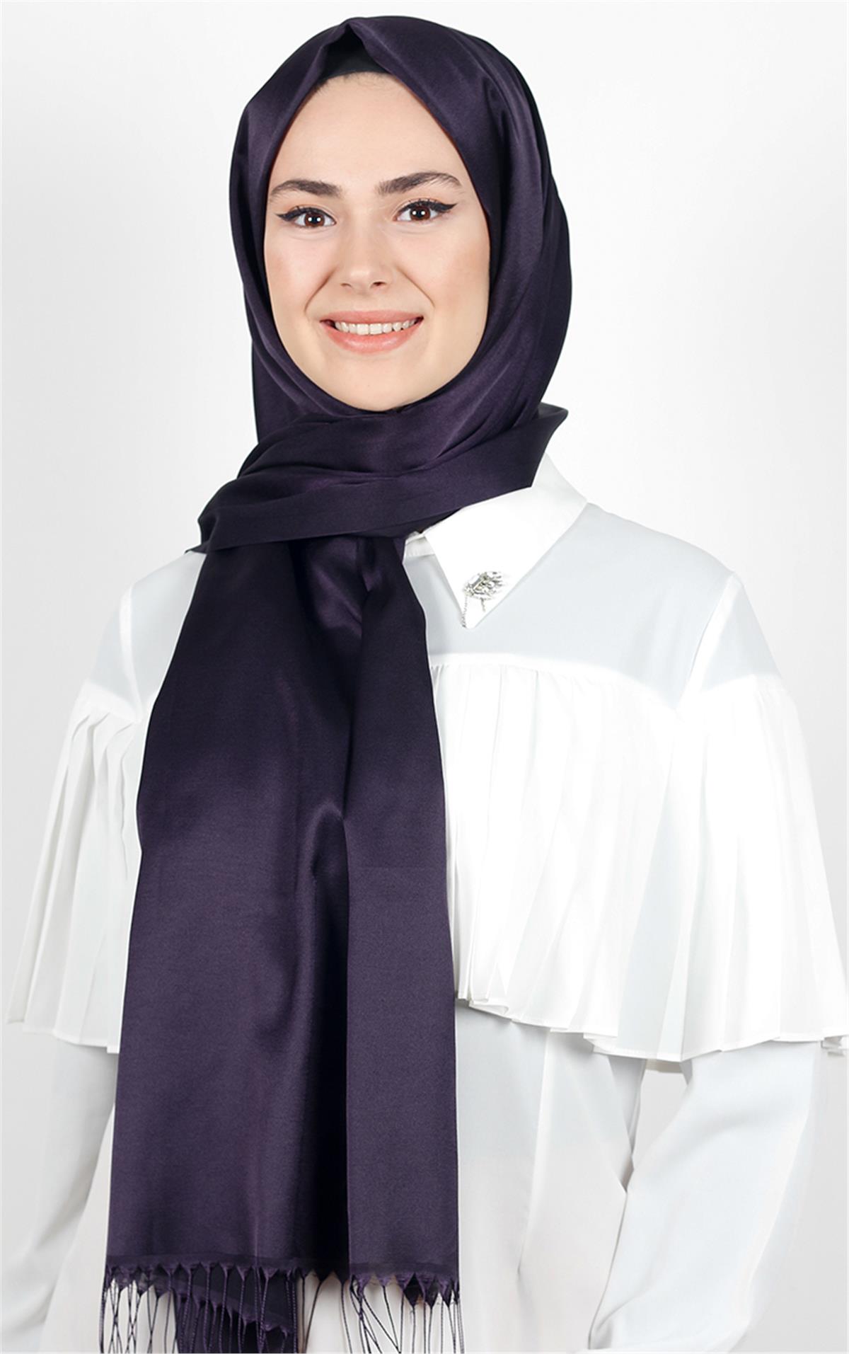 Piramit İpeksi Şal 2806-8 Mor