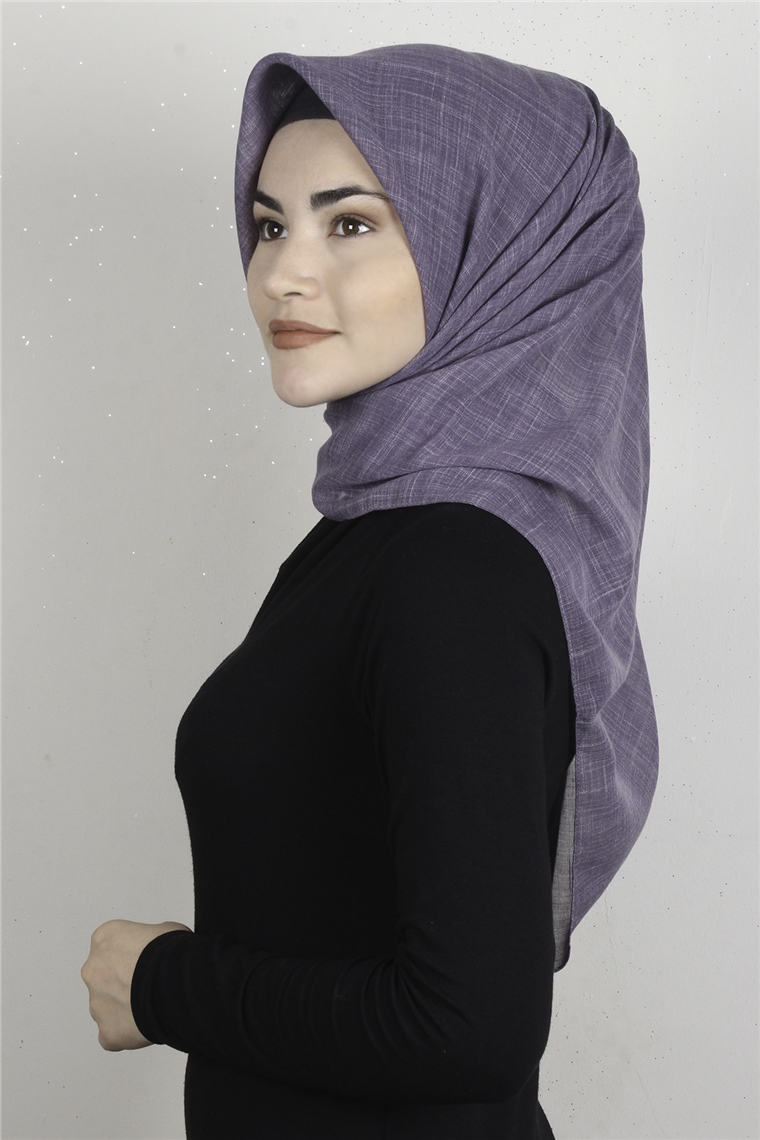 Piramit Keten Eşarp 1395-25 Leylak