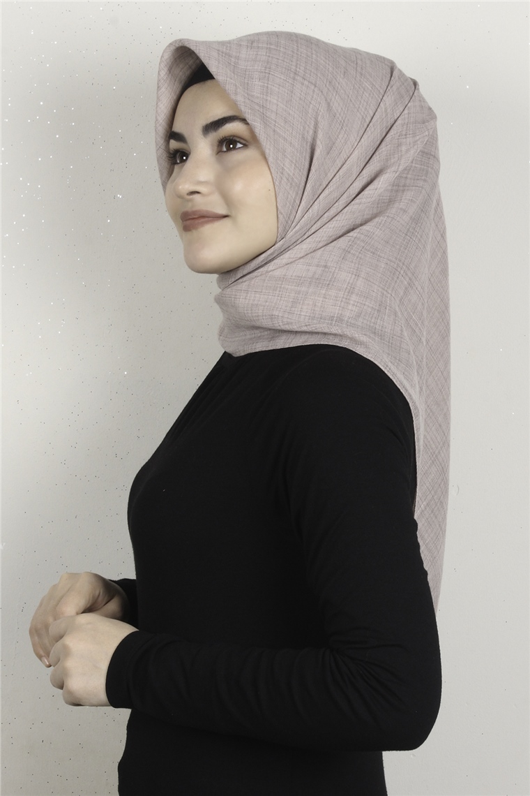 Piramit Keten Eşarp 1395-48 Bej