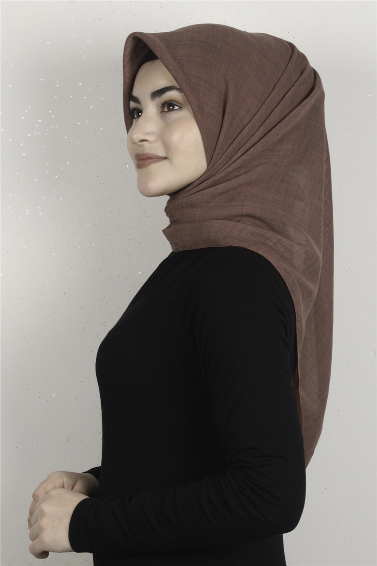 Piramit Keten Eşarp 1395-50 Kiremit