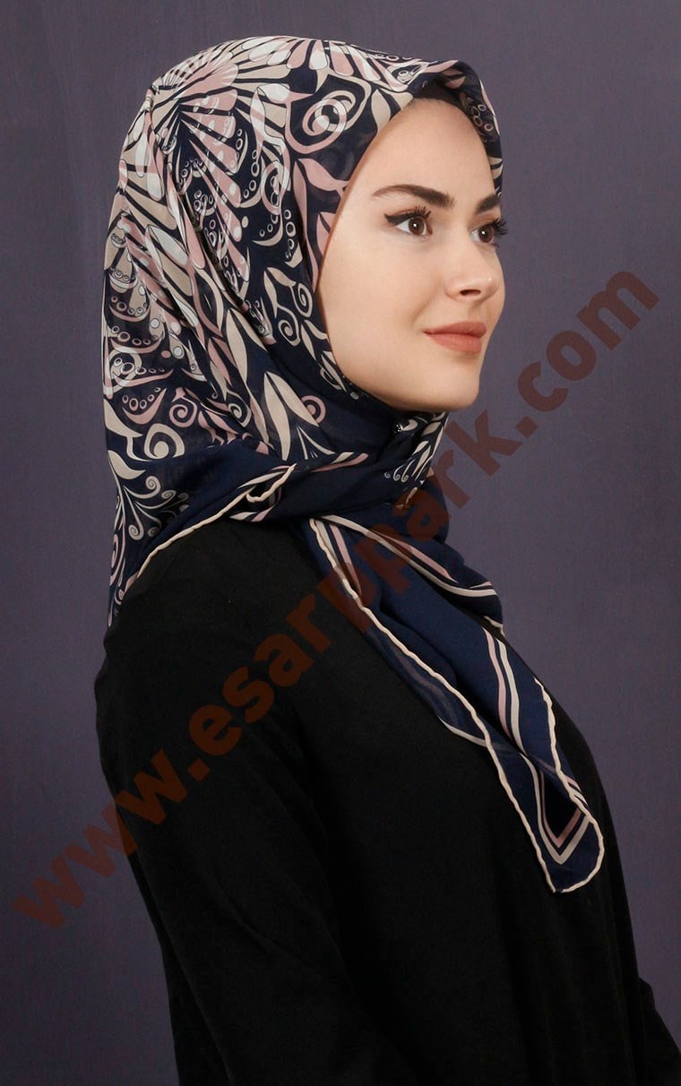 Piramit Krep Eşarp 11600-2