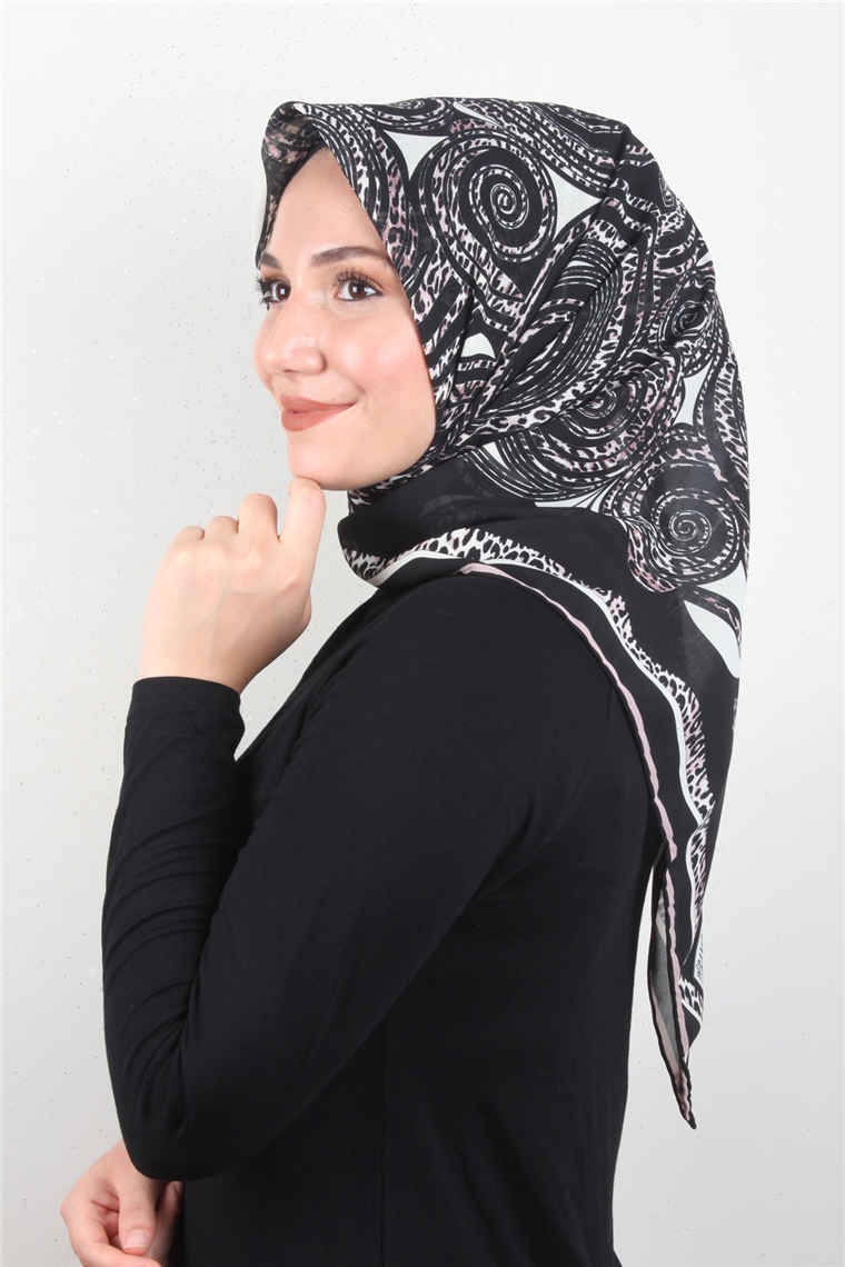 Piramit Krep Eşarp 11600-26