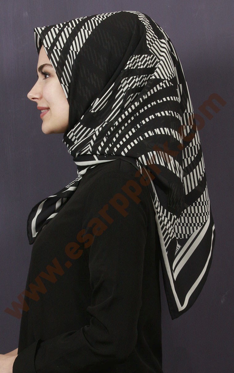 Piramit Krep Eşarp 11600-32