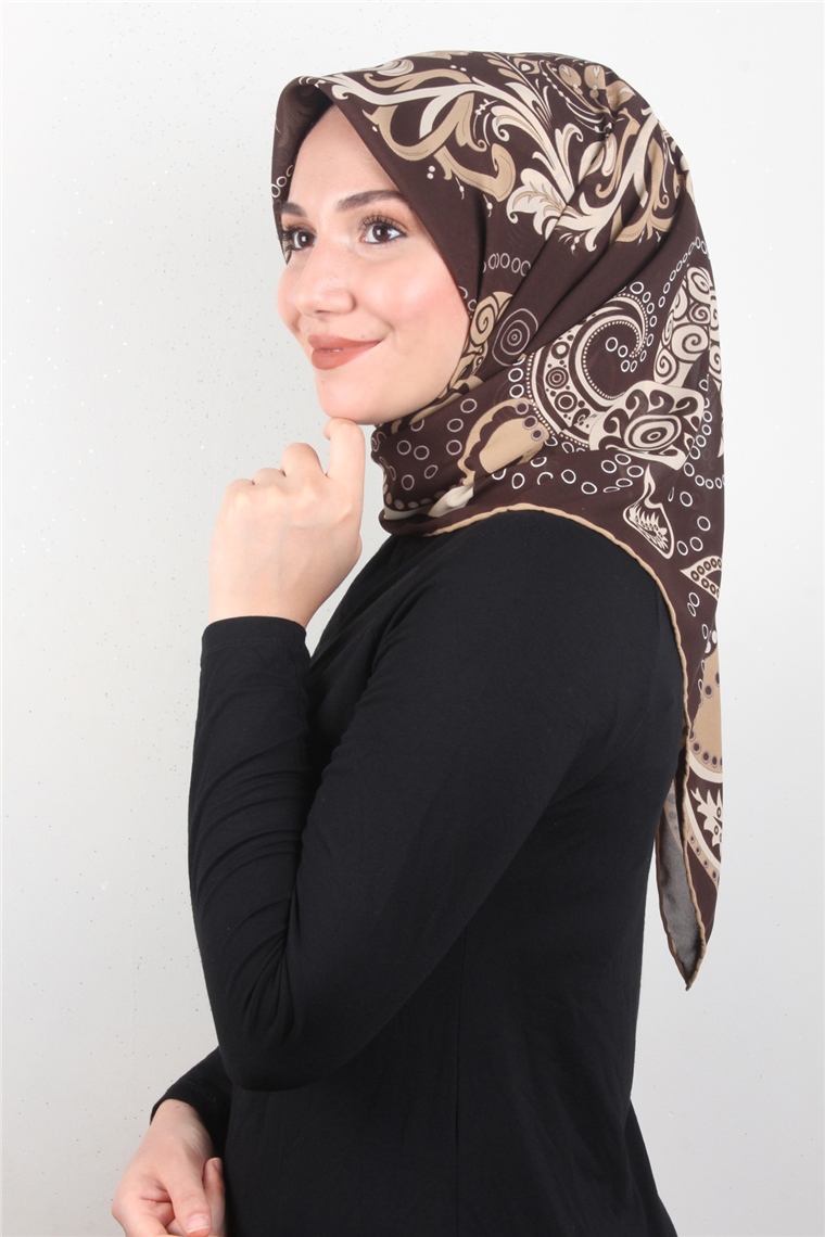 Piramit Krep Eşarp 11600-7