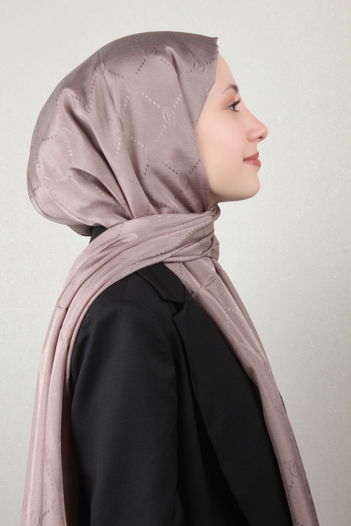 Piramit Monogram Şal 2889-1 Vizon