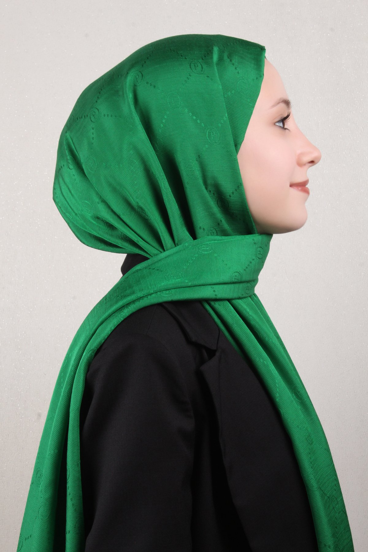 Piramit Monogram Şal 2889-24 Yeşil