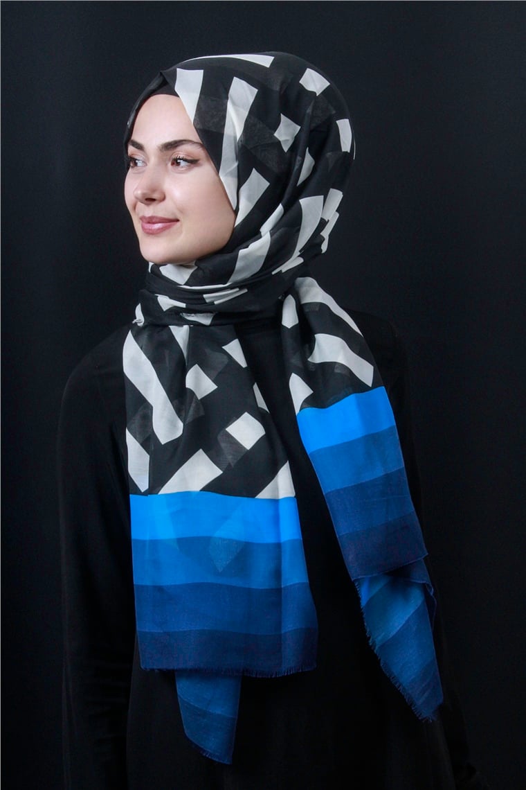 Piramit Pamuklu Desenli Şal 1286-1