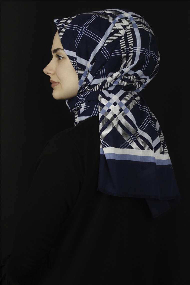 Piramit Pamuklu Desenli Şal 1296-1