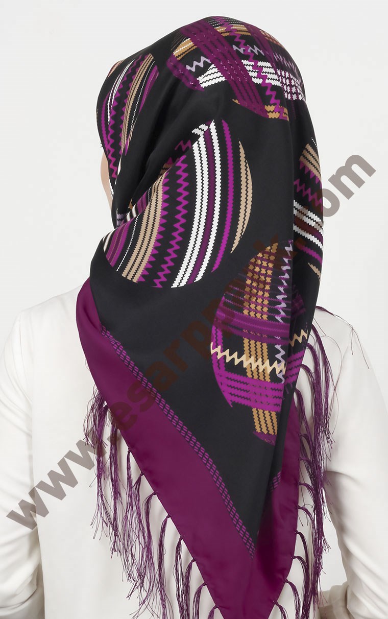 Piramit Püsküllü Eşarp 111-0023-11
