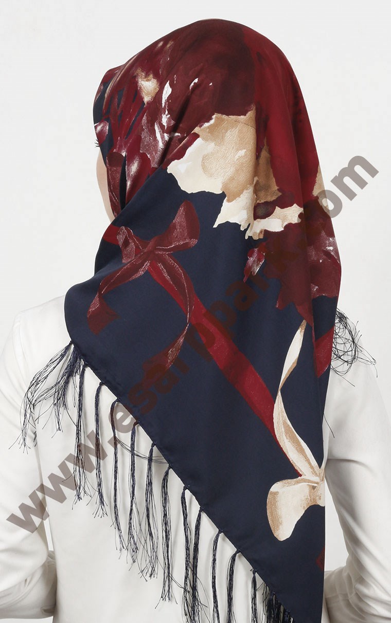 Piramit Püsküllü Eşarp 111-0023-21