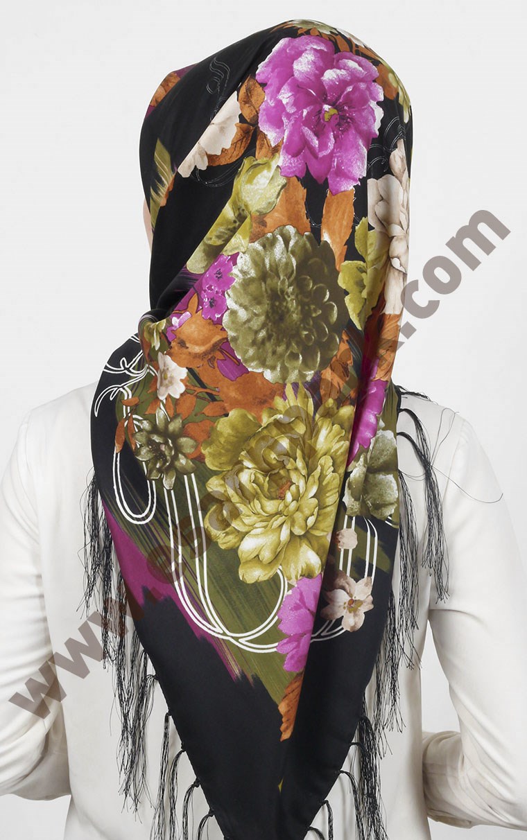 Piramit Püsküllü Eşarp 111-0023-22