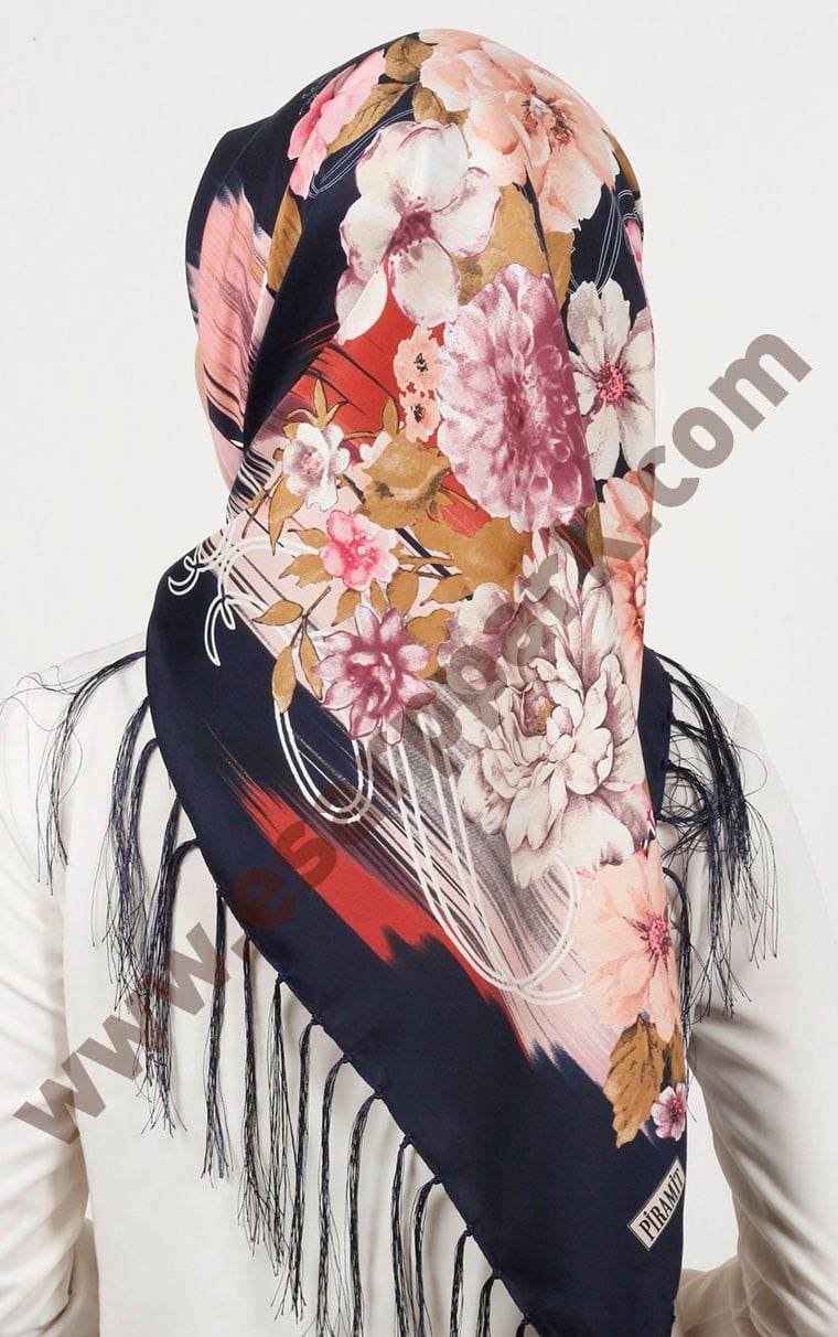 Piramit Püsküllü Eşarp 111-0023-41